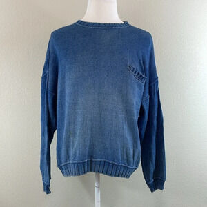 Luciano‎ Barbera 100% cotton denim long sleeve shirt size XL